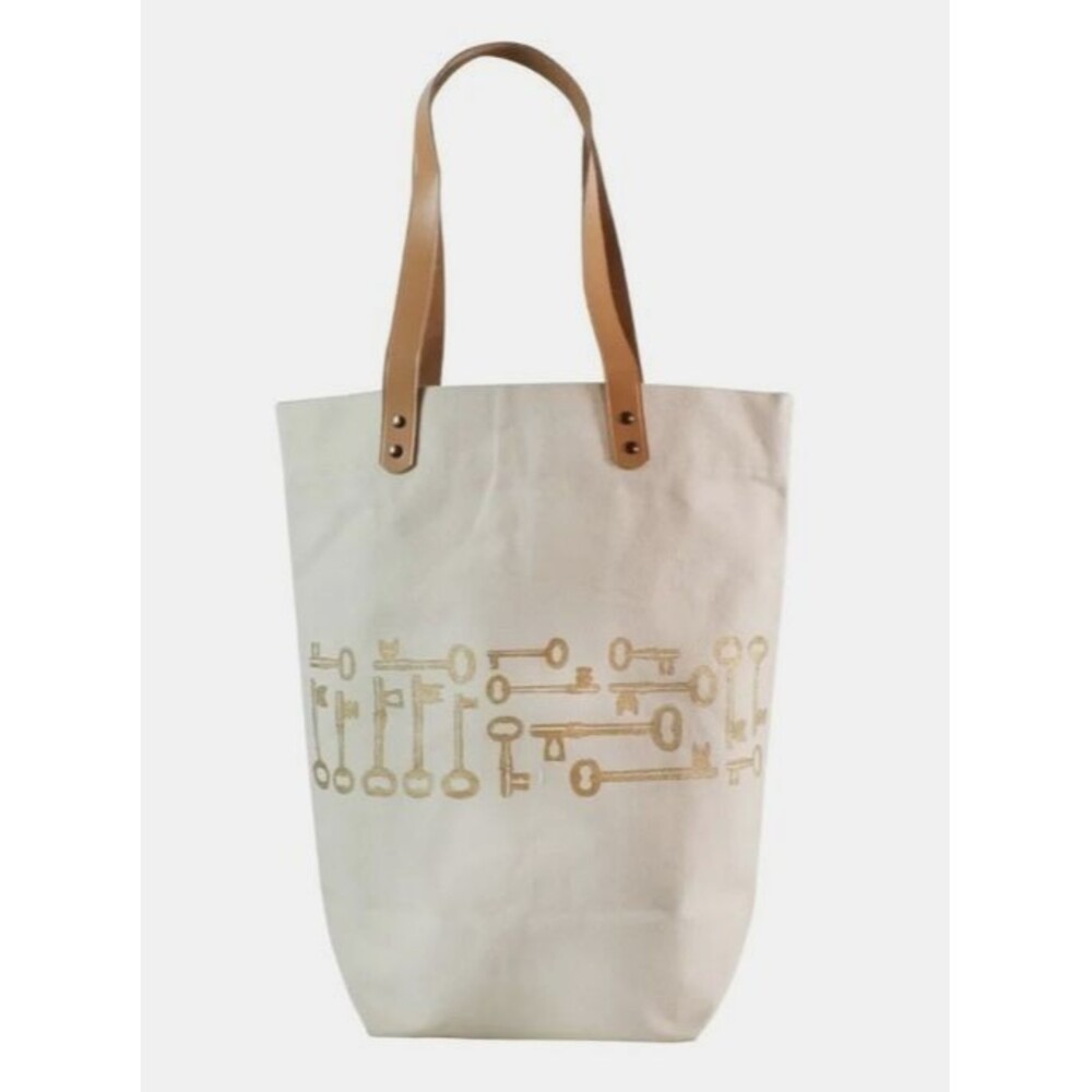 Bohemian Canvas Market Tote with Jeys by HomArt